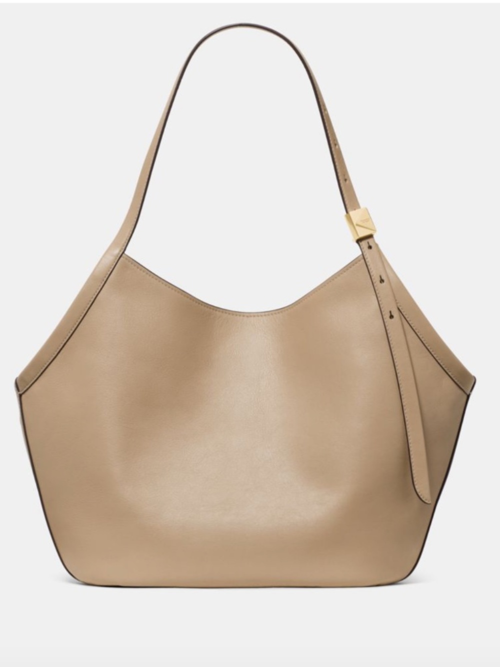 ☀️ Kate Spade Deco Tulip Bag Tote timeless tan taupe greige shoulder beige - Picture 10 of 13